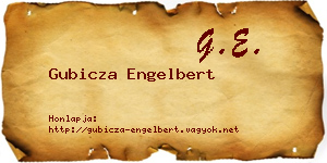 Gubicza Engelbert névjegykártya